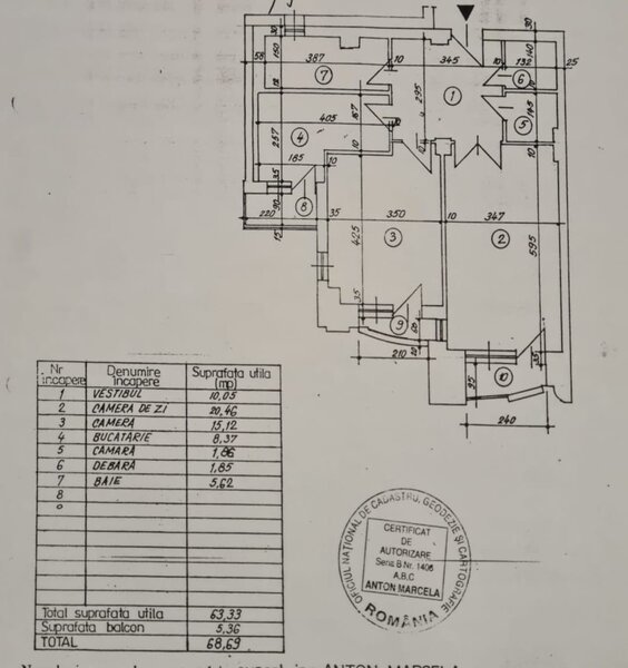 Unirii, Camera de Comert, Goga, 2 camere renovate